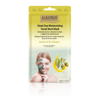 ALBATROS Moisturizing Dead Sea Mud Mask with Jojoba Oil and Collagen