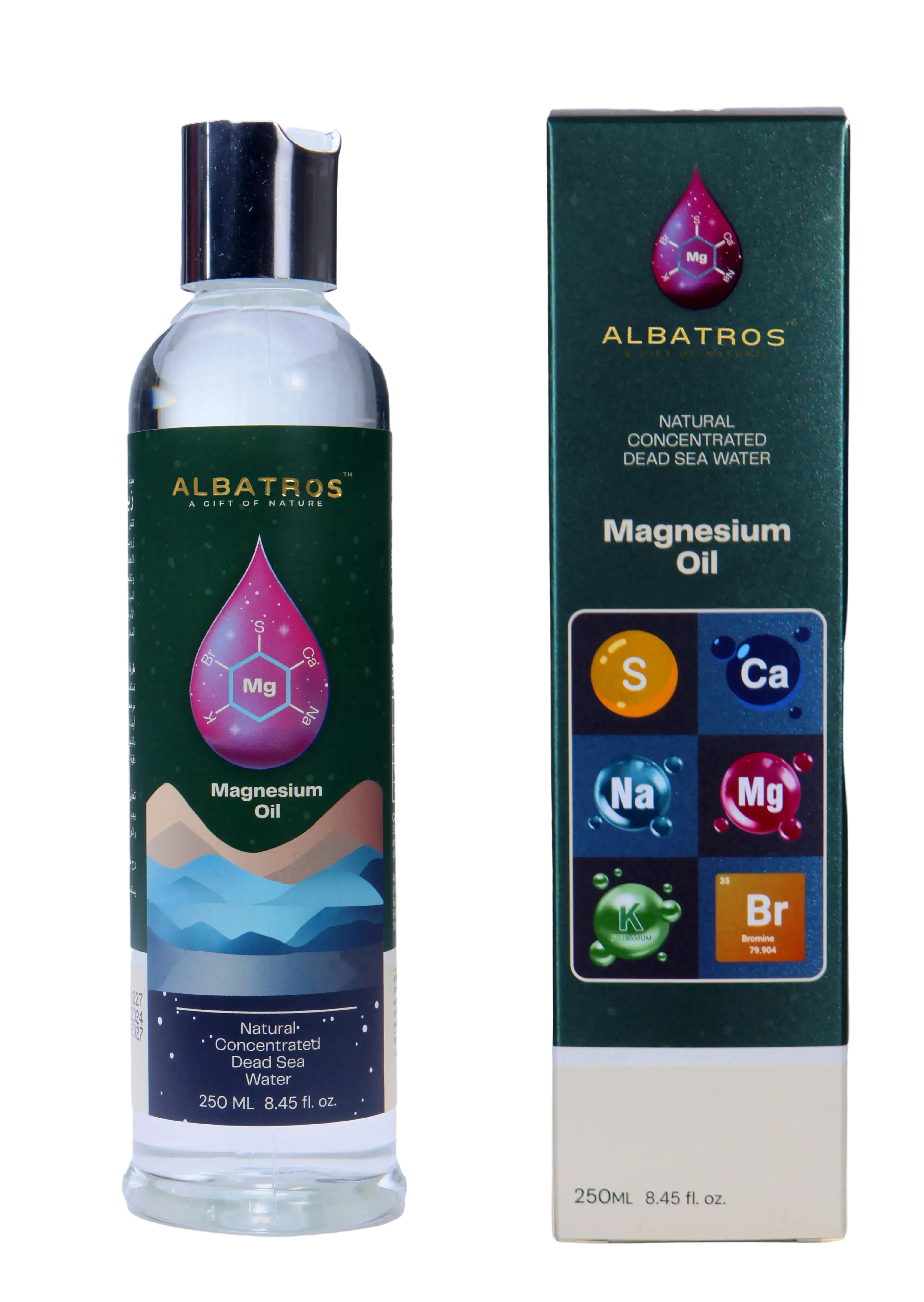 ALBATROS Dead Sea Magnesium Oil spray bottle, from Jordan